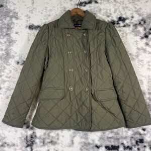 Ralph Lauren Jacket Boys Size Large (12/14) Green Double Breasted Puffer Pockets